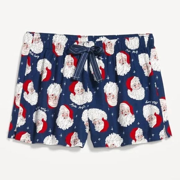 Old Navy Women's Flannel Pajama Shorts - Santa Claus Pattern 2X - Picture 5 of 15
